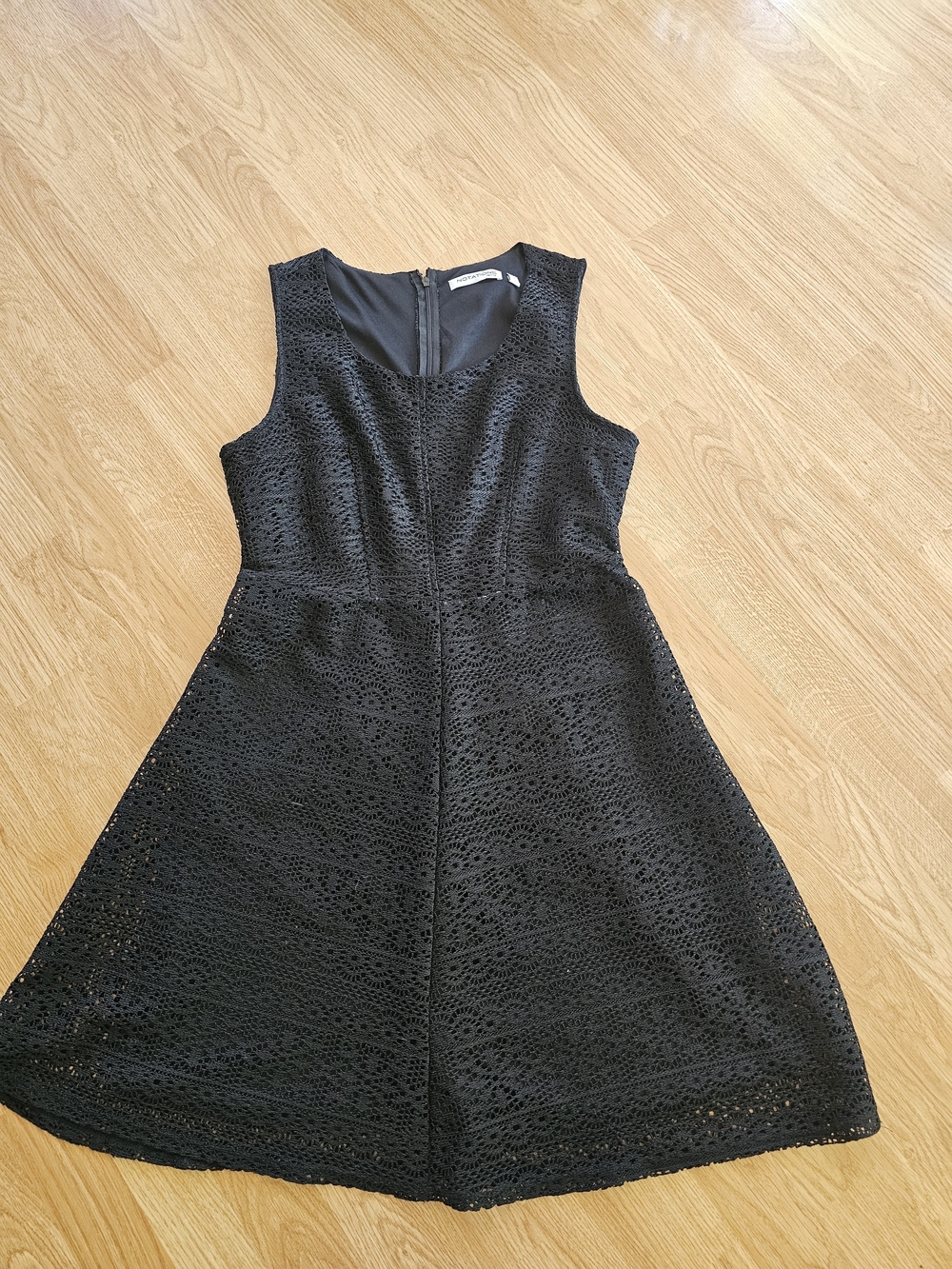 Notations Black Sleeveless Lace Fit-and-Flare Mini Dress